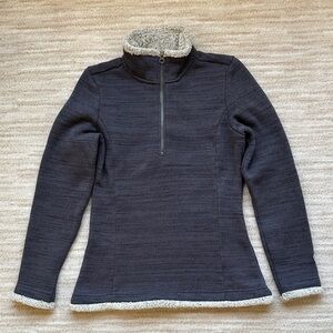 Kuhl Alaska Quarter-Zip Fleece Pullover Jacket Sweater Gray Size Small